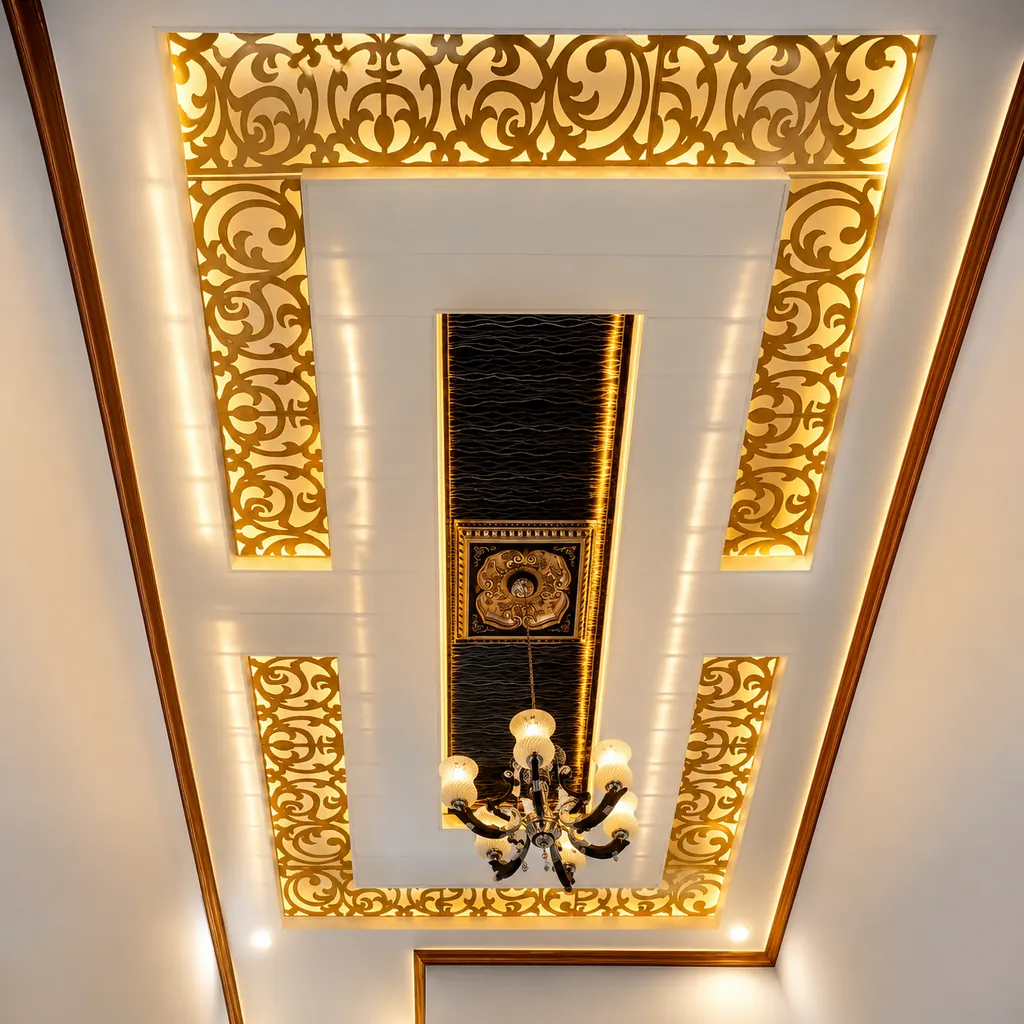Interior plafon gypsum mewah karya Lis Gypsum Tuban